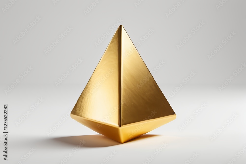 Fototapeta premium there is a gold object that is sitting on a white surface