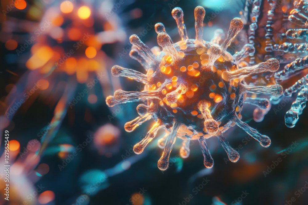 Exploring the Intricate World of Neurons: Stunning 3D Microbiology Render of Nerve Cells Background Exploring the Intricate World of Neurons: Stunning 3D Microbiology Render of Nerve Cells Background