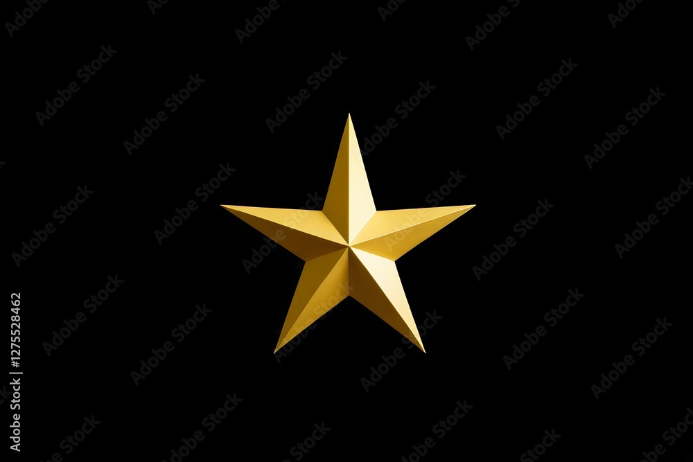 Obraz premium a close up of a gold star on a black background
