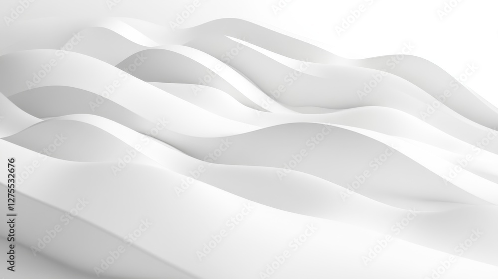 Minimalist Monochrome Waves Creating a Harmony of White Tones Minimalist Monochrome Waves Creating a Harmony of White Tones