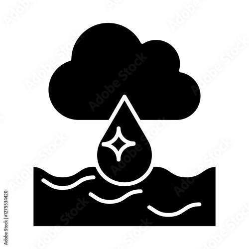 Sea water icon
