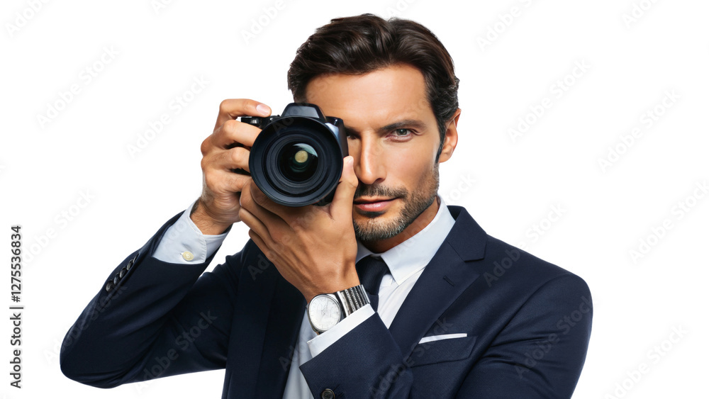 Professional Photographer Holding Camera for Portrait Professional Photographer Holding Camera for Portrait