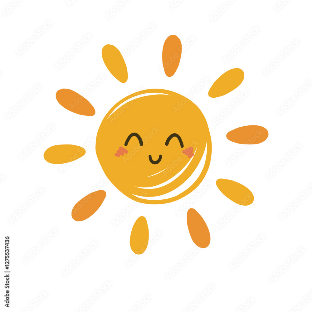 Cute Sun vector illustration. Sun with different rays and emotions. Children's flat illustration. Sunshine clip art graphics Hand-drawn Digital Illustrations. White isolated background. Cute Sun vector illustration. Sun with different rays and emotions. Children's flat illustration. Sunshine clip art graphics Hand-drawn Digital Illustrations. White isolated background.