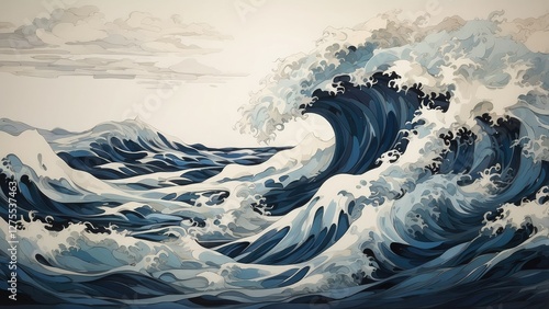 A circular design divided into four quadrants,