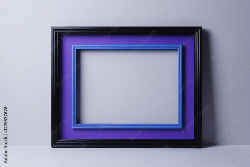 a close up of a picture frame with a purple and blue border a close up of a picture frame with a purple and blue border
