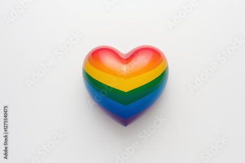 there is a heart shaped object with a rainbow colored design
