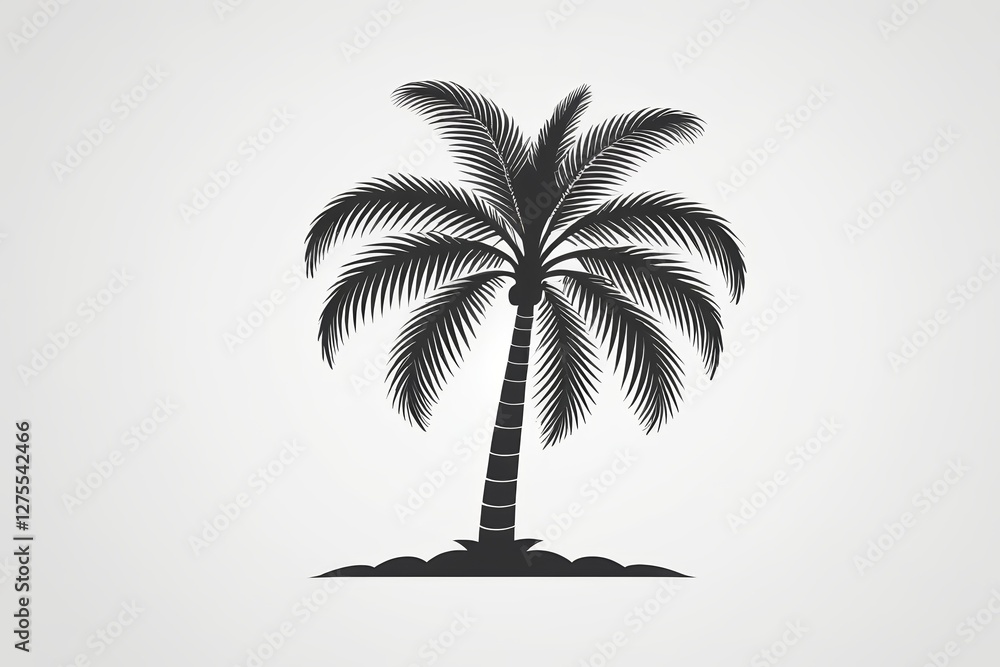 Fototapeta premium a close up of a palm tree on a small island