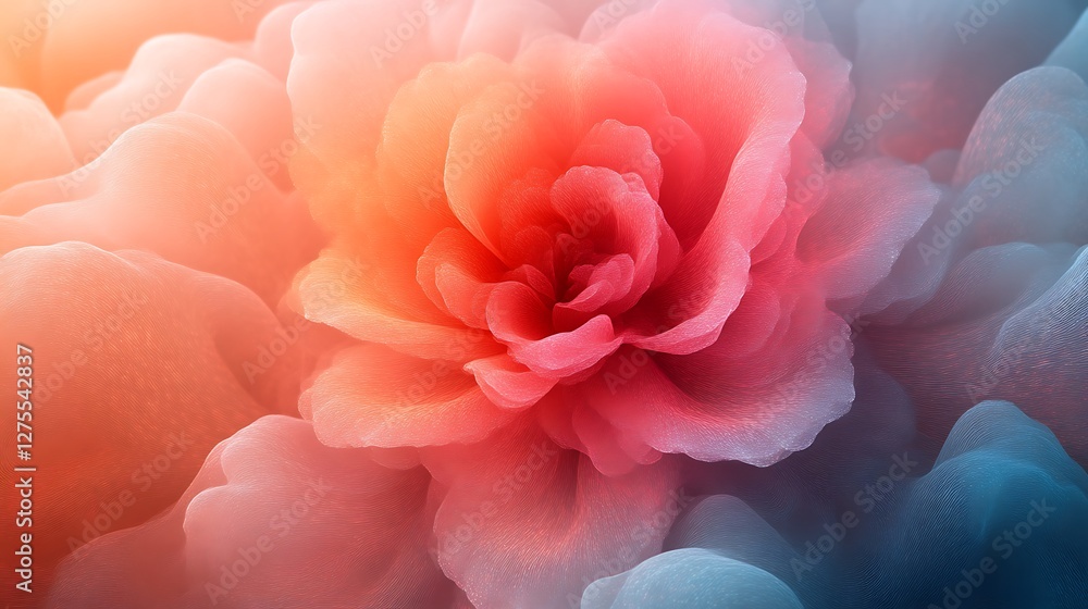 Abstract Pastel Rose Flower Soft Hues Design Abstract Pastel Rose Flower Soft Hues Design