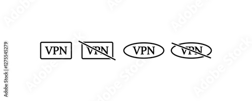 VPN Access and Restriction Icons Vector