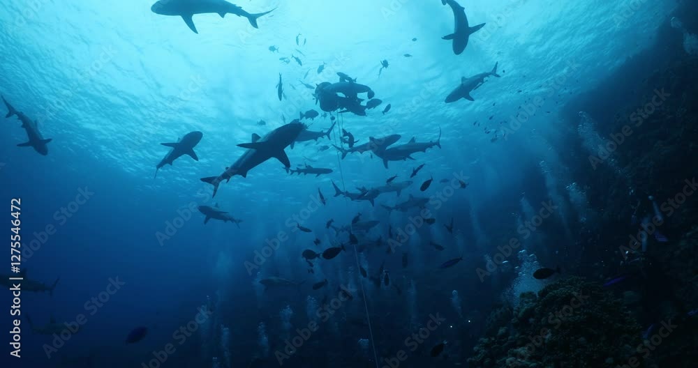 Sharks Great Barrier Reef underwater Sharks Great Barrier Reef underwater