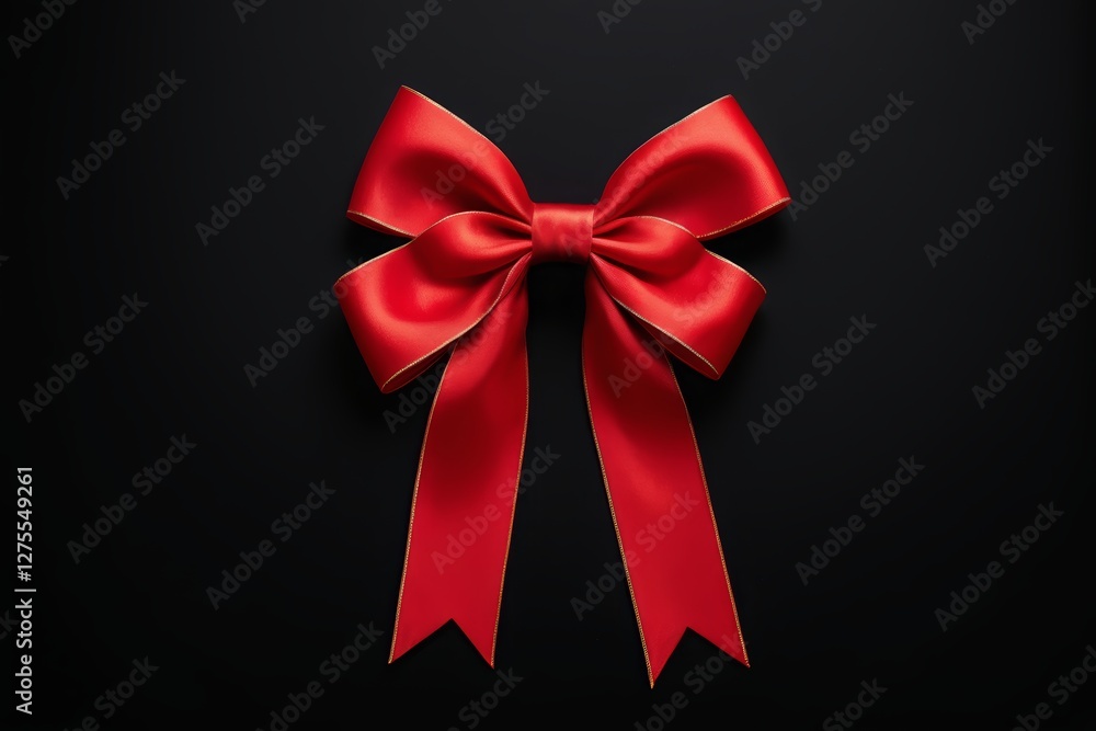 arafed red ribbon on a black background with a bow arafed red ribbon on a black background with a bow