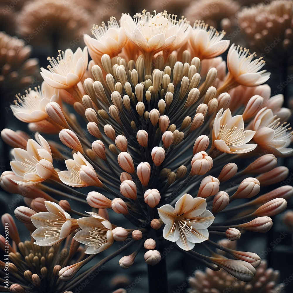 Clustered Blooms that grow in tight clusters or sprays Clustered Blooms that grow in tight clusters or sprays