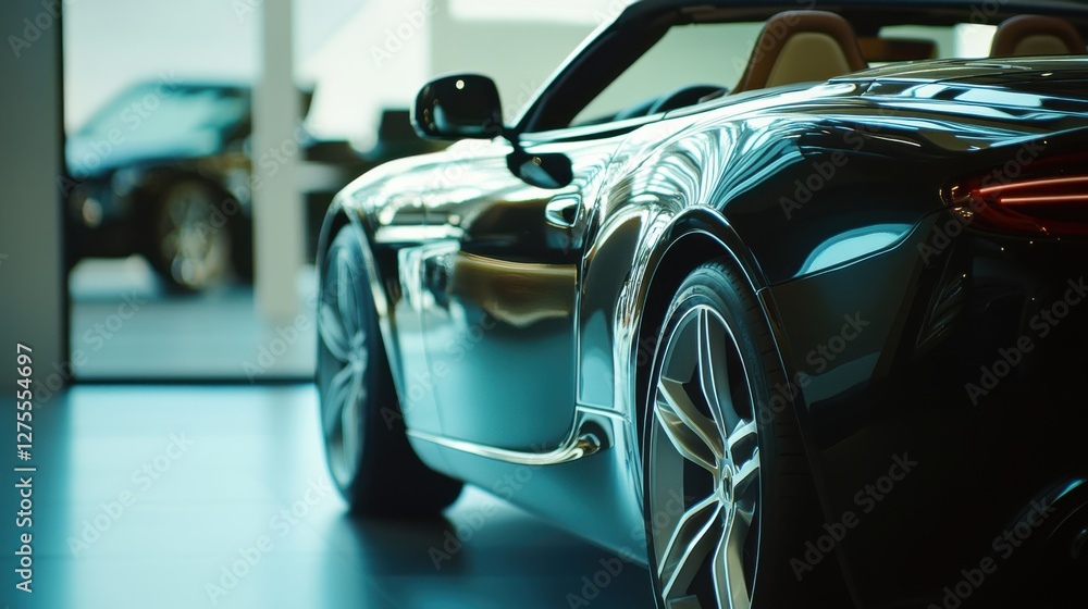 A car dealership specializing in convertible luxury sports cars with a focus on style and thrill. Featuring speed and sophistication A car dealership specializing in convertible luxury sports cars with a focus on style and thrill. Featuring speed and sophistication