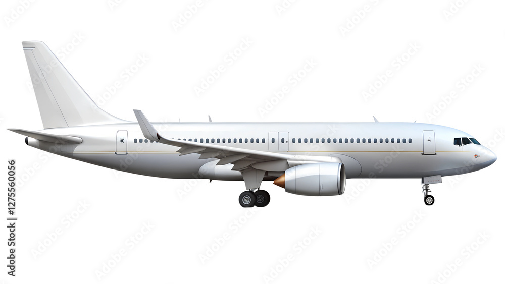 airplane isolated on transparent white background, clipping path airplane isolated on transparent white background, clipping path