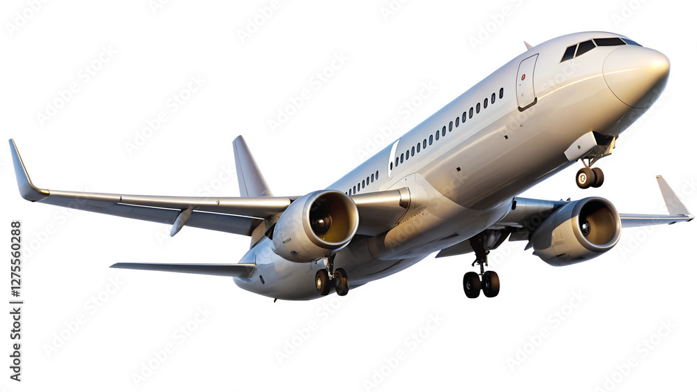 Fototapeta premium airplane isolated on transparent white background, clipping path