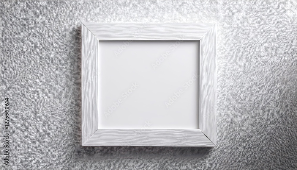 Minimalistic 3D Illustration of a White Square Photo Frame Against a Bold White Background, Elevating Modern and Clean Aesthetics with Subtle Shadows, Perfect for Digital Art, Home Decor, or Minimalistic 3D Illustration of a White Square Photo Frame Against a Bold White Background, Elevating Modern and Clean Aesthetics with Subtle Shadows, Perfect for Digital Art, Home Decor, or