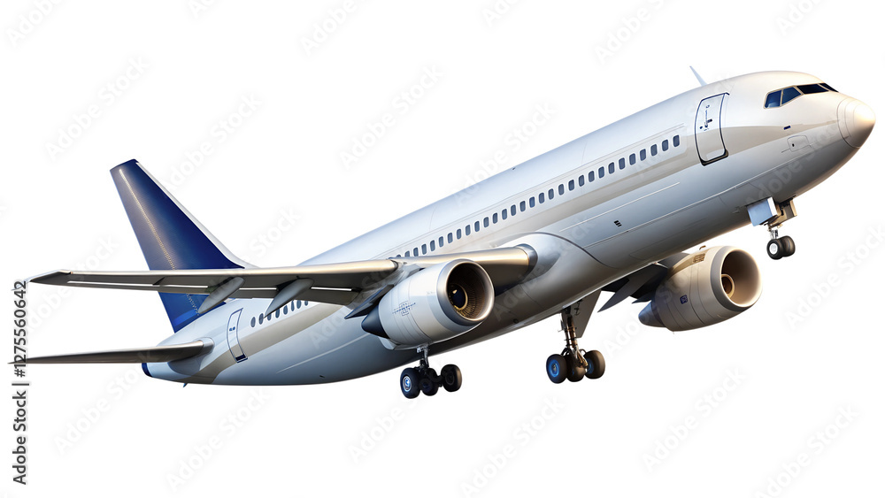 airplane isolated on transparent white background, clipping path airplane isolated on transparent white background, clipping path