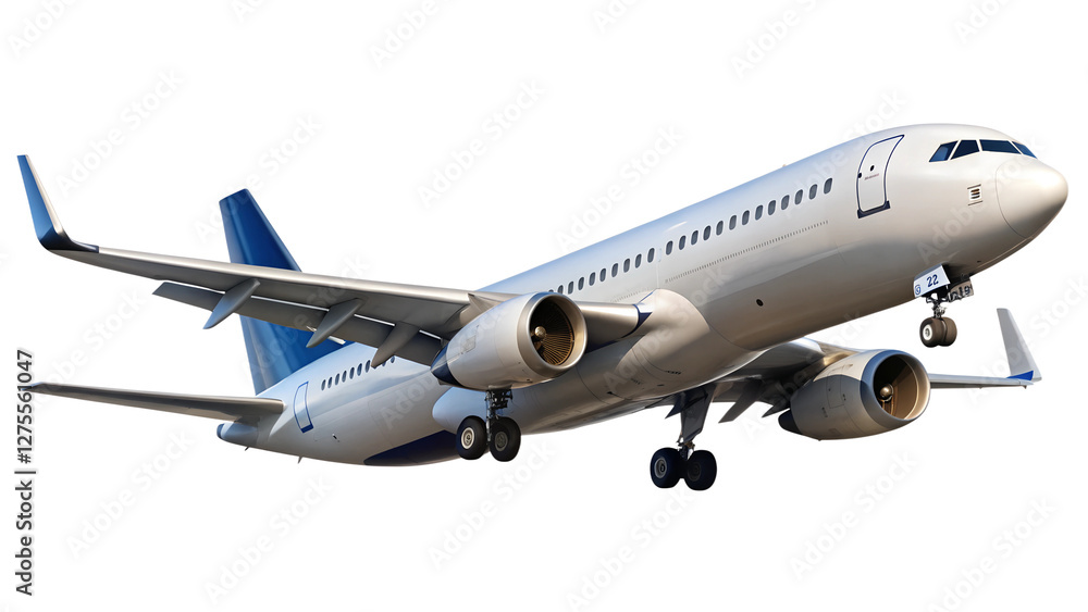airplane isolated on transparent white background, clipping path airplane isolated on transparent white background, clipping path