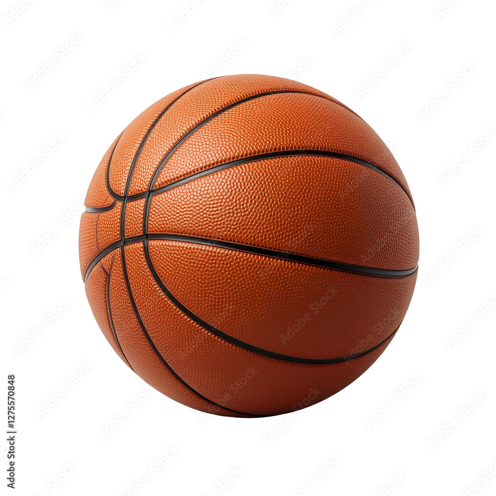 Fototapeta premium Studio shot showcasing the texture and details of a basketball