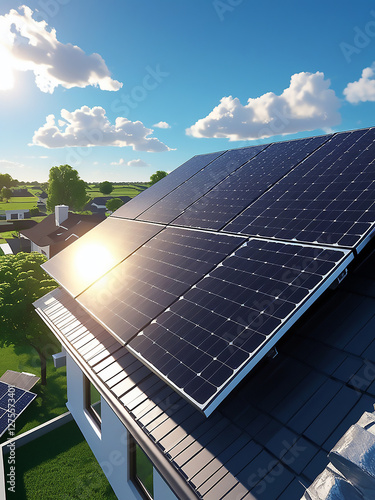 solar panels on the roof