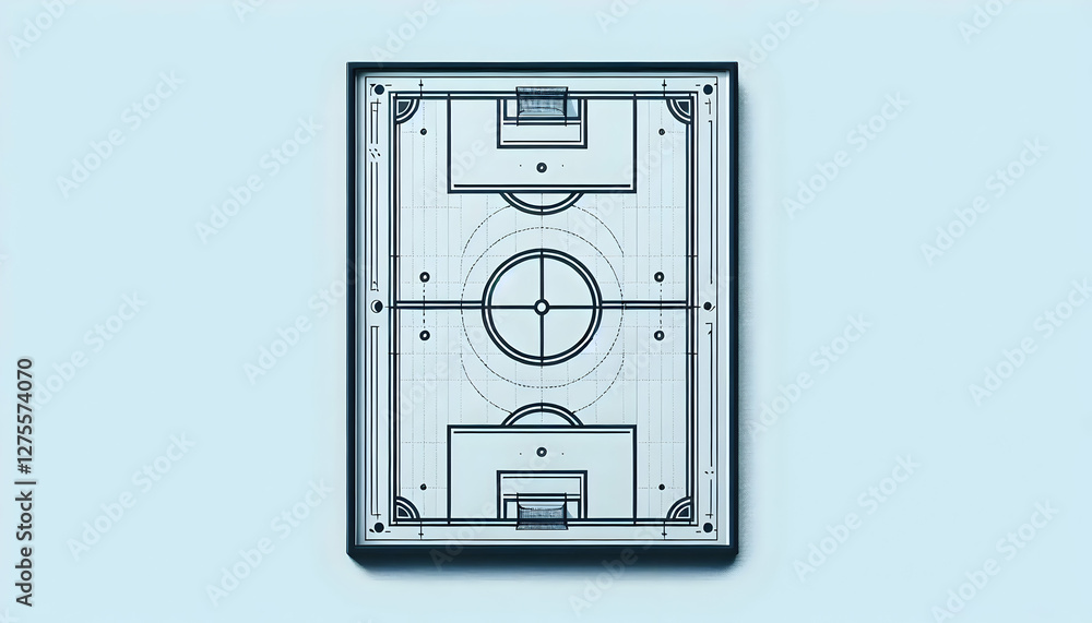 American Football A minimalist and modern vector illustration of a soccer field, using clean lines and geometric accur3 American Football A minimalist and modern vector illustration of a soccer field, using clean lines and geometric accur3