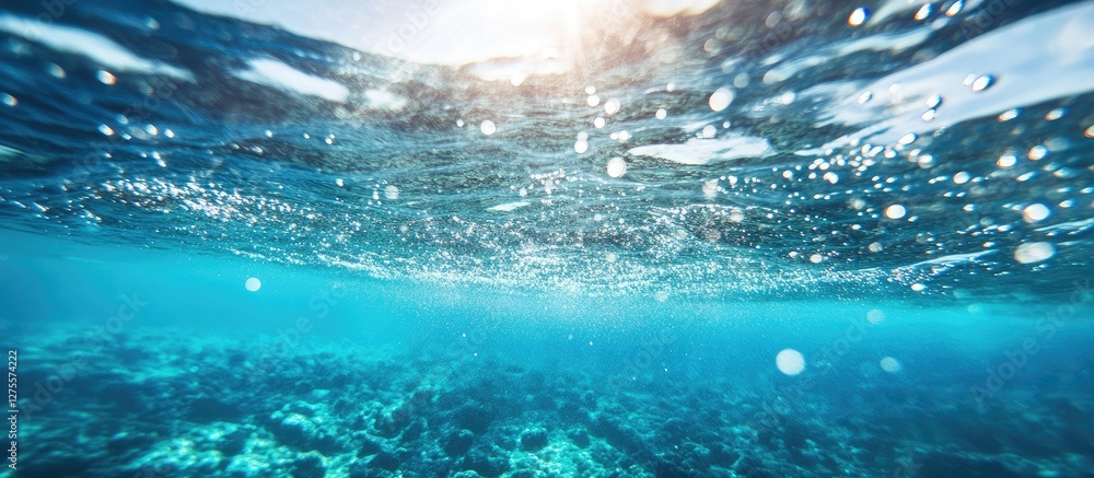 Underwater Ocean Sunlight Rays Underwater Ocean Sunlight Rays