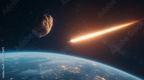 earth in space, generated ai