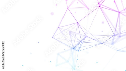 Abstract background Animation of triangle connected white background