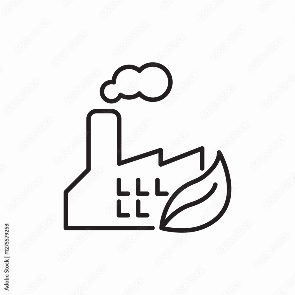 factory smoke industrial icon vector sign factory smoke industrial icon vector sign