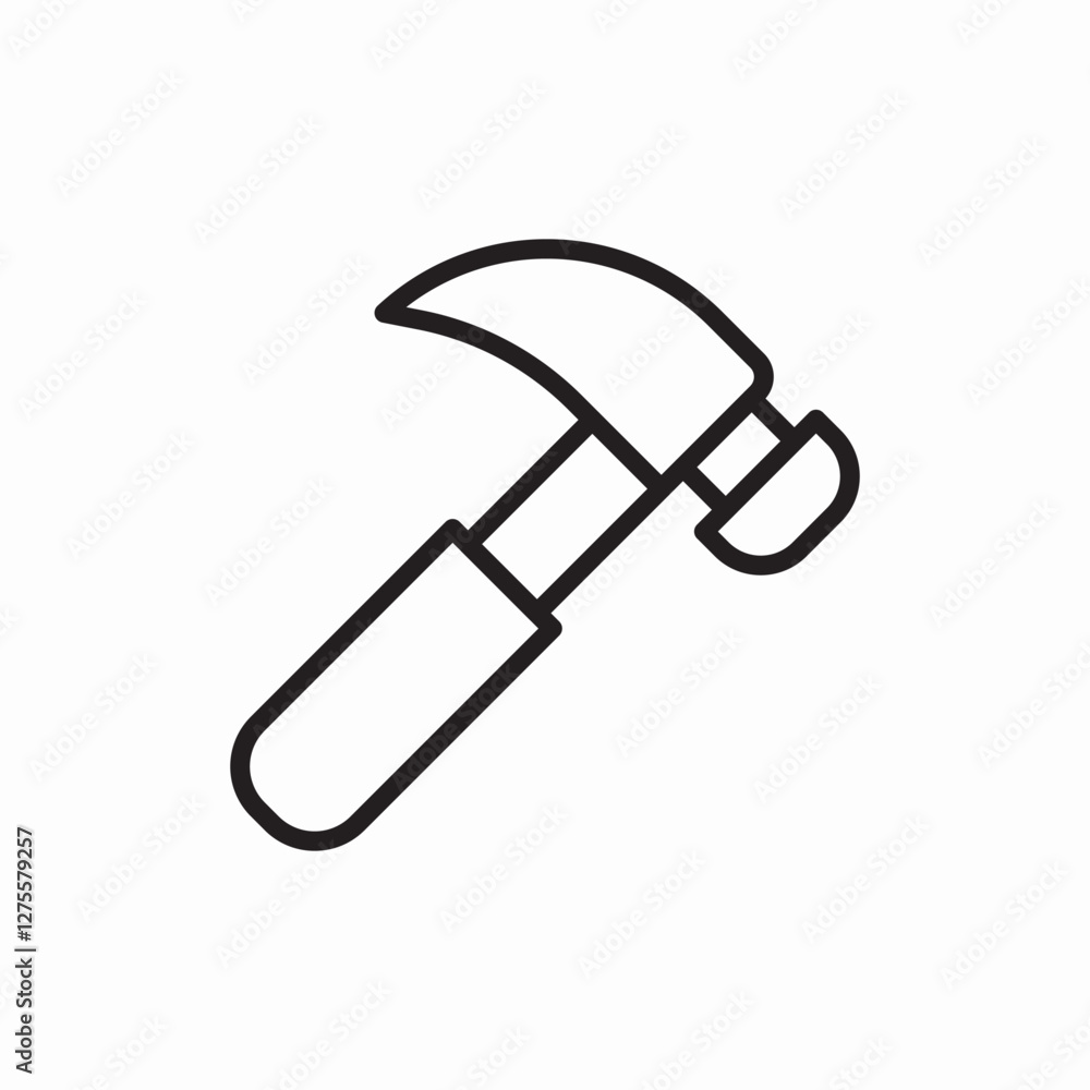 hammer tool construction icon vector sign hammer tool construction icon vector sign