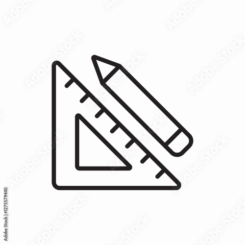 drafting tools design icon vector sign