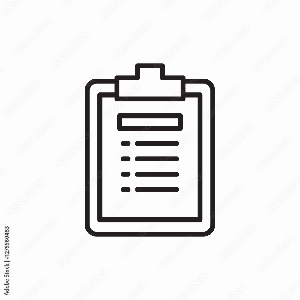 clipboard checklist task icon vector sign clipboard checklist task icon vector sign