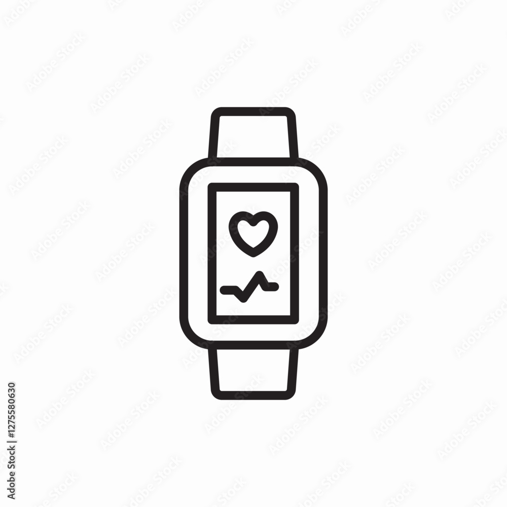smartwatch fitness tracker icon vector sign smartwatch fitness tracker icon vector sign