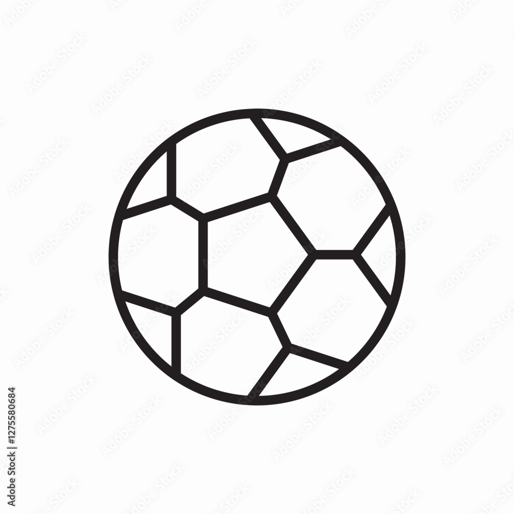 Fototapeta premium soccer ball sport icon vector sign