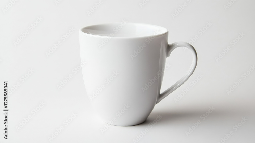 A simple matte white coffee mug A simple matte white coffee mug