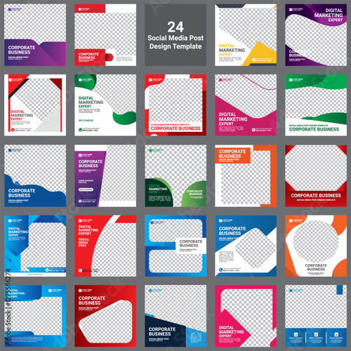 24 digital marketing social media post templates