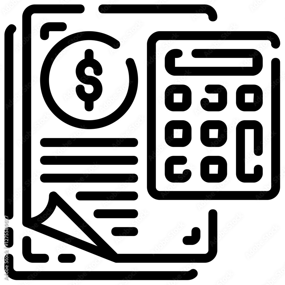 accounting vector outline icon accounting vector outline icon