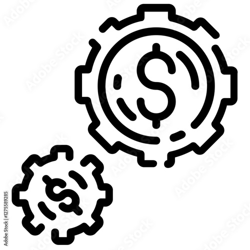 making money vector outline icon