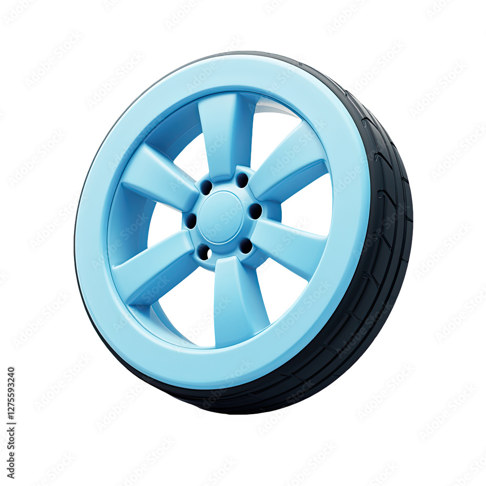 Light Blue Wheel Design - Modern Automotive Tire Light Blue Wheel Design - Modern Automotive Tire