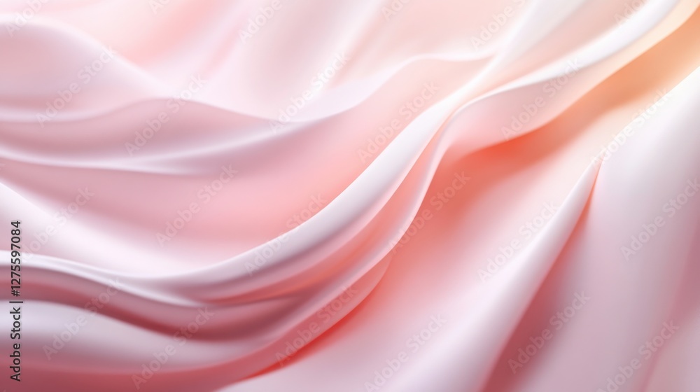 Fototapeta premium Vertical background with warm pale pink curves that create a soft, cascading effect, like a gentle waterfall..