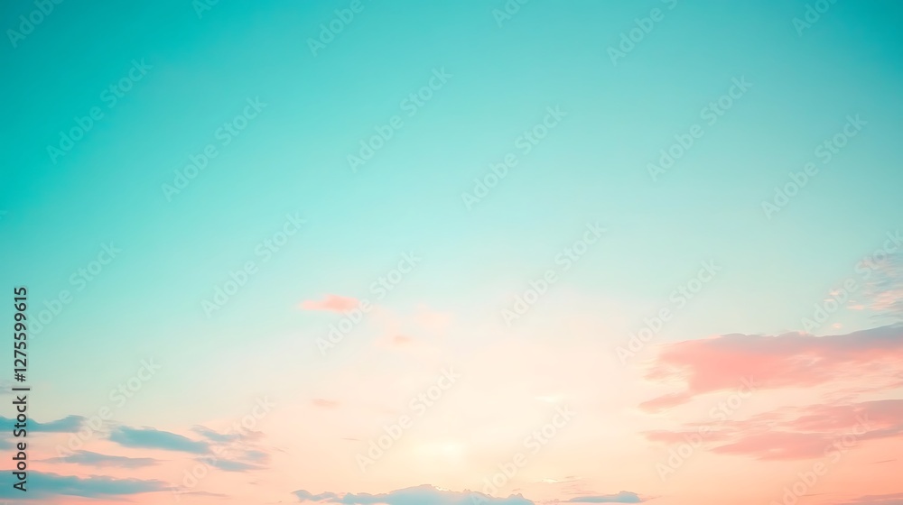 Fototapeta premium Pastel Sky Sunset Cloudscape Dreamy Hues