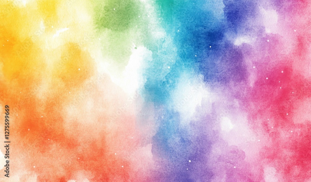 Rainbow watercolor texture, cosmic background, design element Rainbow watercolor texture, cosmic background, design element