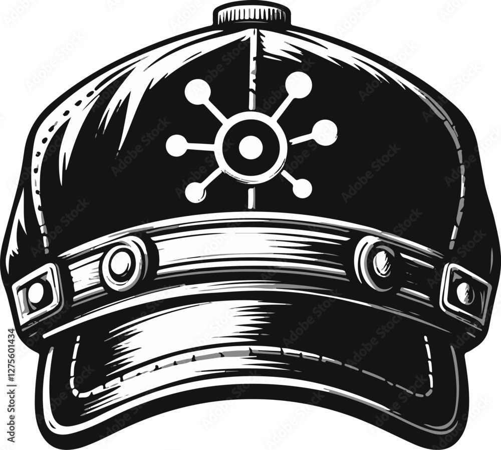 CAP STYLE Black Vector art White Background FREE Download