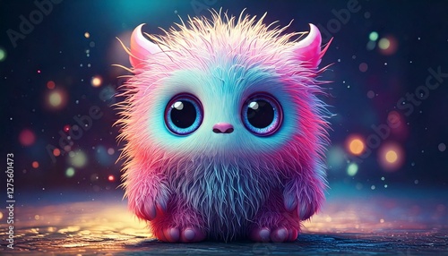funny monster in the night