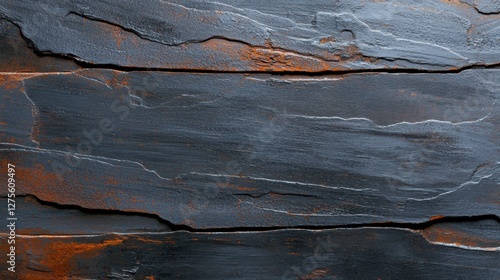 A textured surface with a mix of dark gray and orange hues. photo