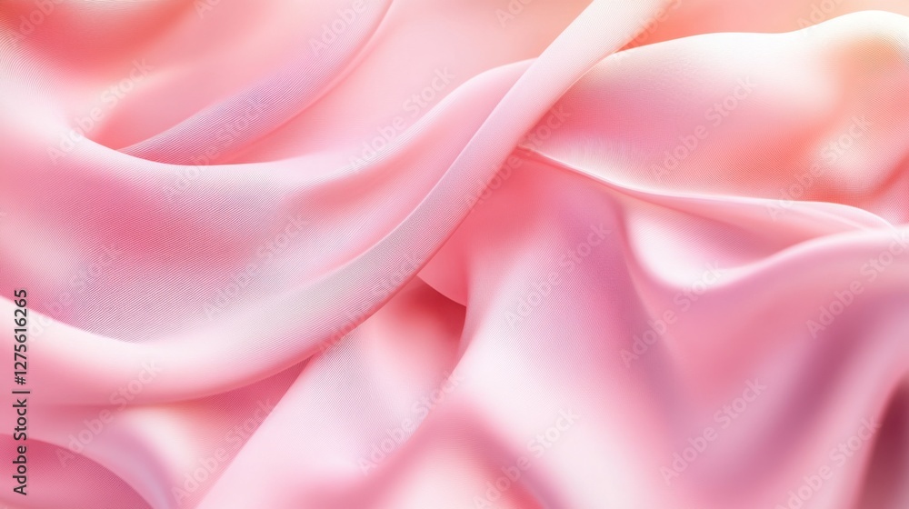 Obraz premium Vertical background with warm pale pink curves that form a soft, flowing ribbon effect, perfect for a tranquil smartphone display.