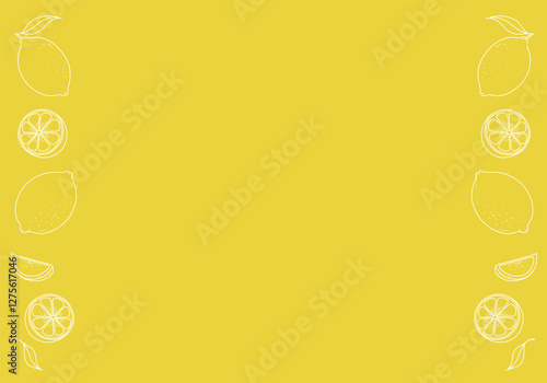 可愛いレモンの黄色いカード
