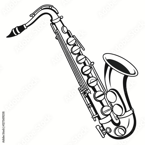 saxophone vector image