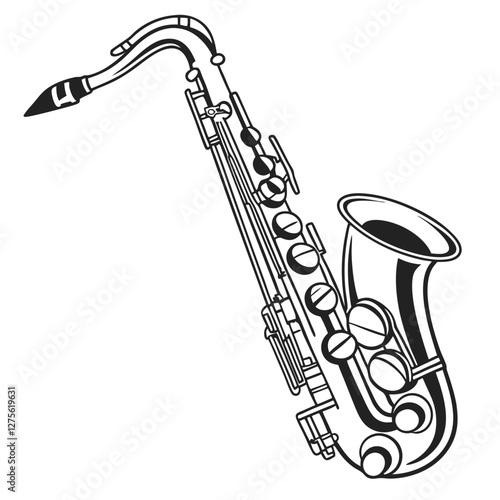 saxophone vector image