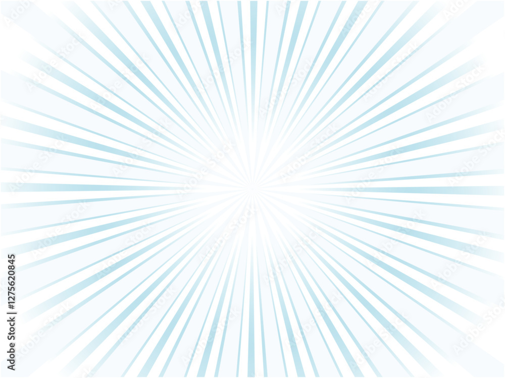 うっすらと放射するシンプルな集中線背景_水色